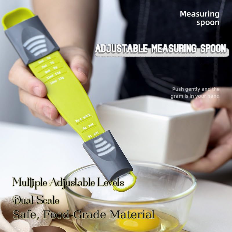 Adjustable Measuring Spoon – 1g-13g & 1ml-13ml Precision Measuring Tool for Baking, Cooking, Meal Prep & Baby Formula – BPA-Free Kitchen Gadget