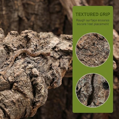 TOYANDONA 4PCS Cork Bark Reptile Hideout: Natural Wood Climbing Platform Reptile Tree Bark Bedding for Lizard Gecko Frog Tortoise, Terrarium Tank Aquarium Landscaping Decor Accessories