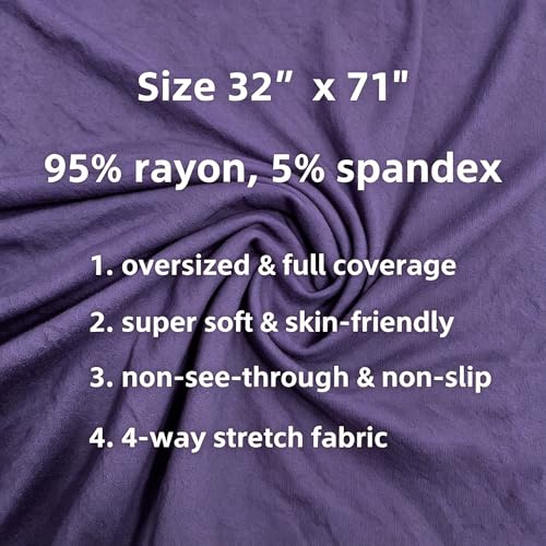 Lina & Lily Non-see-through Premium Jersey Maxi Hijab Head Scarf Wrap for Muslim Women - color: Dusty Purple