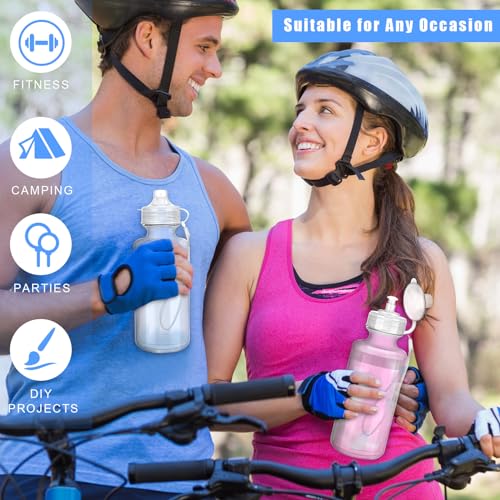 Zubebe 36 Pcs Sports Water Bottles Bulk Squeeze Reusable Bpa-free Plastic Water Bottles End of the Year Gifts Summer Gifts for Students School Travel Hiking Cycling Event Team Gift - color: Clear White