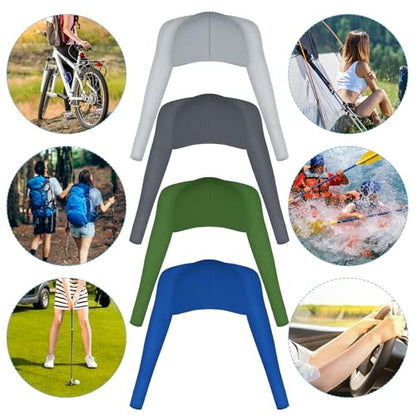 Yookat 4 Pieces Cooling Shawl Golf Cooling Shawl Arm Sleeve Sun Protection Golf Shrug for Women Men Outdoor Sports - color: Dark Gray, Light Gray, Blue, Green