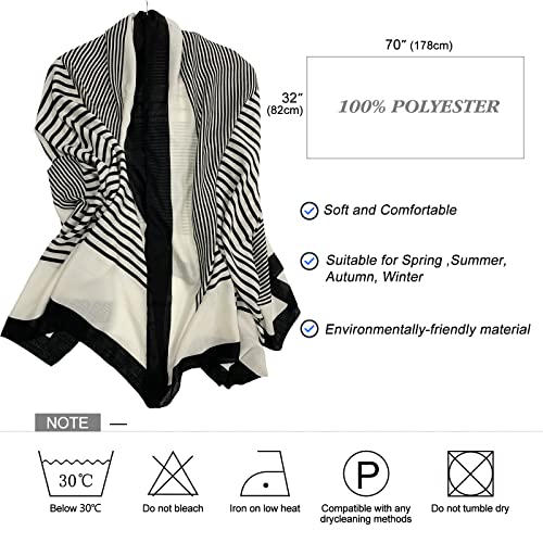 FINIZO Women's Fashion Scarves, Lightweight Cotton Blend Neck Scarves - color: 22