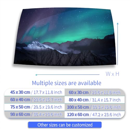 Aquarium Background Stickers - Aurora, Snowy Peaks, Starry Sky, Night Scene Fish Tank Reptile Terrarium Decor Poster (45 x 30 cm / (17.7 x 11.8 inches)) - size: 45 x 30 cm / (17.7 x 11.8 inches)
