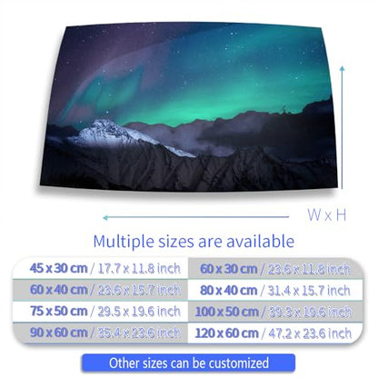 Aquarium Background Stickers - Aurora, Snowy Peaks, Starry Sky, Night Scene Fish Tank Reptile Terrarium Decor Poster (75 x 50 cm / (29.5 x 19.6 inches)) - size: 75 x 50 cm / (29.5 x 19.6 inches)