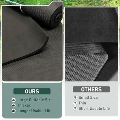 Aquarium Leveling Mat 2PCS/Set Neoprene Non-Slip Shockproof Fish Tank Pad Waterproof Textured Surface for Uneven Surfaces Durable Fish Tank Mat with Easy-Cut Edges (No Glue, 11.8 x 11.8 Inch) - size: 11.8 x 11.8 Inch, style: No Glue
