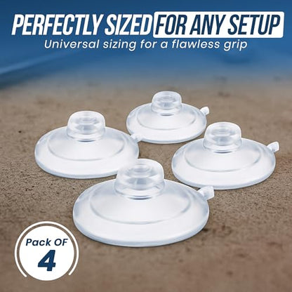 UBL Small Replacement Suction Cups - Diameter 1.75" at Rest, 1.88" in use | Mini Suction Cups for Dash Light, Stick & Windshield Mount Emergency Lights - Set of 4
