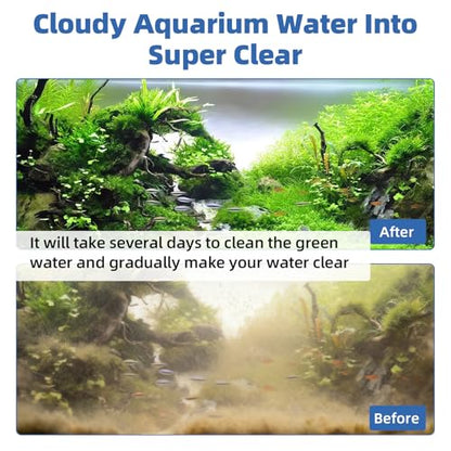 hygger Aquarium U-V Light, 5W U-V-C Lamp with Timer for 10-40 Gallon Tanks | Compact U-V light with Timer, 360° ABS Protective Shield, Freshwater or Saltwater Aquariums, Clear Water Support - size: 1.85 * 4.75 inches