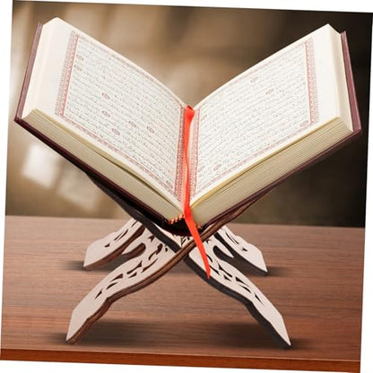 Generic Bible Bookshelf Desktop Reading Rack Wooden Reading Stand Book Holder Quran Displaying Rack Tabletop Bible Rack