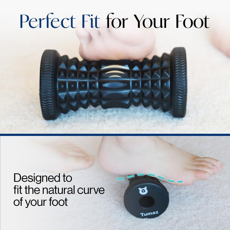 Tumaz Foot Roller for Deep Tissue Massage & Reflexology | Ergonomic Roller | Deep Tissue Massage | Reflexology | Portable Design | Ideal for Foot Recovery - color: Pink