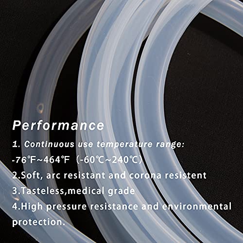 Quickun Pure Silicone Tubing, 3mm ID x 5mm OD High Temp Food Grade Tube Pure Silicone Hose Tube for Home Brewing, Beer Line, Kegerator, Wine Making, Aquaponics, Air Hose by Proper Pour (3.28 Ft) - size: 3mmx5mm, style: 3.28Ft (1meter)