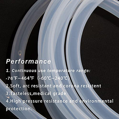 Quickun Pure Silicone Tubing, 3mm ID x 5mm OD High Temp Food Grade Tube Pure Silicone Hose Tube for Home Brewing, Beer Line, Kegerator, Wine Making, Aquaponics, Air Hose by Proper Pour (3.28 Ft) - size: 3mmx5mm, style: 3.28Ft (1meter)