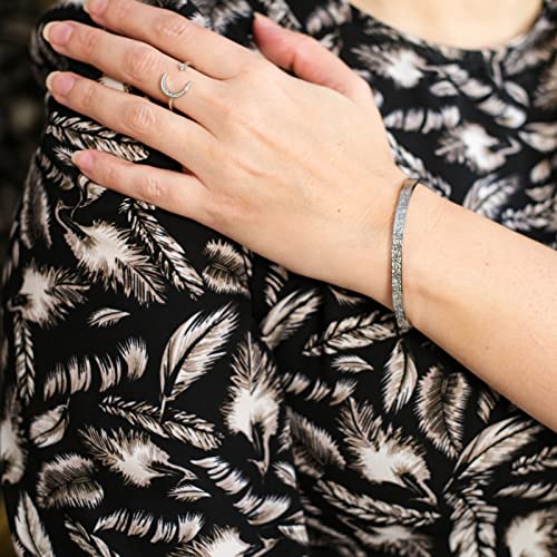 FABMODE Islamic Jewelry Set Allah Ayatul Kursi Bracelet with Ring Eid Ramadan Gift for Muslim Women