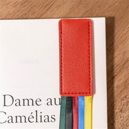 2 Pcs Creative Bookmarks Ribbon Page Markers Reading Bible Bible PU Leather Ribbon Page Holders