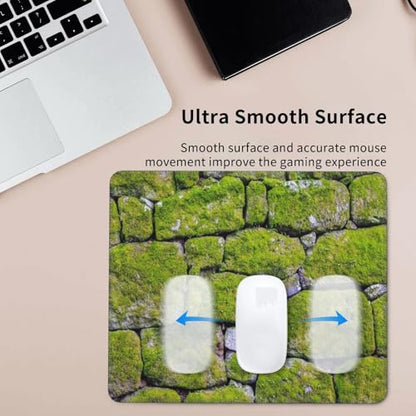 Green Moss Stone Nature Plants Pattern Mousepad Non-Slip Rubber Base Mouse Pads for Computers Laptop Office Desk Accessories Mouse pad 7.9 x 9.5 in - color: Moss Stone