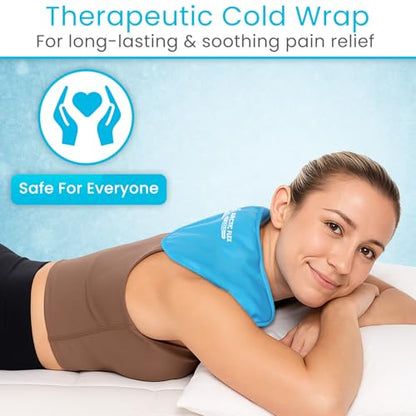 Arctic Flex Neck Ice Pack - Cold Compress Shoulder Therapy Wrap - Cool Reusable Medical Freezer Gel Pad for Swelling, Injuries, Headache, Cooler (Large (1 Pack)) - size: Large