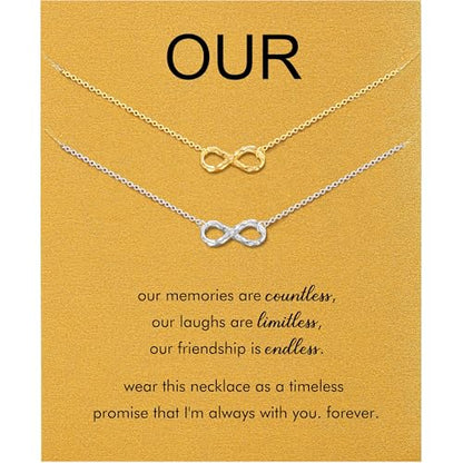 Dainty Silver Necklace for Women - Ankh Jesus Horse Celtic Cross Necklace for Women, Dainty Charm Spider Christian Gifts for Friends Sister Mom, Birthday, Christmas, Mother's Day, Graduation Gifts - style: Endless-Friend