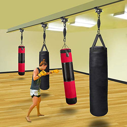 Dolibest Heavy Duty Steel Beam Hanger, Heavy Bag Mount, I Beam Heavy Bag Hanger with Spring for Boxing Muay Thai Training, 350Lbs Capacity