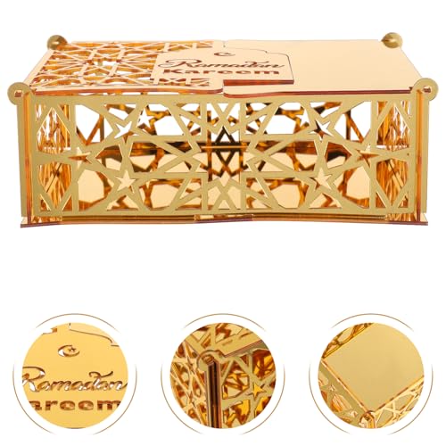 Eid Ramadan Acrylic Box Islamic Celebration Container Stylish Decorative Holder Elegant Treats Storage