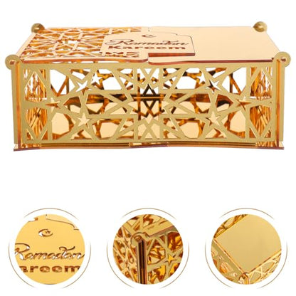 Eid Ramadan Acrylic Box Islamic Celebration Container Stylish Decorative Holder Elegant Treats Storage