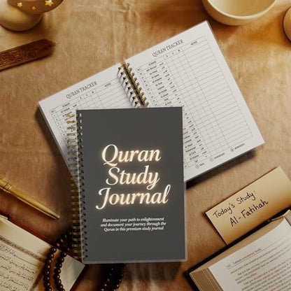 Premium Quran Study Journal - A5 Spiral Bound Islamic Reflection Notebook with 120 Pages 100gsm Thick Paper - Arabic & Translation Tracker for Daily Quranic Study, Memorization & Ramadan Gifts (Purple Lantern) - color: Purple Lantern