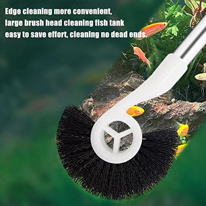 Fish Tank Cleaning Brush - Long Handle Aquarium Cleaning Tool | Aquarium Algae Scrapers Long Handle Cleaner for Fish Tank Glass - color: 90cm