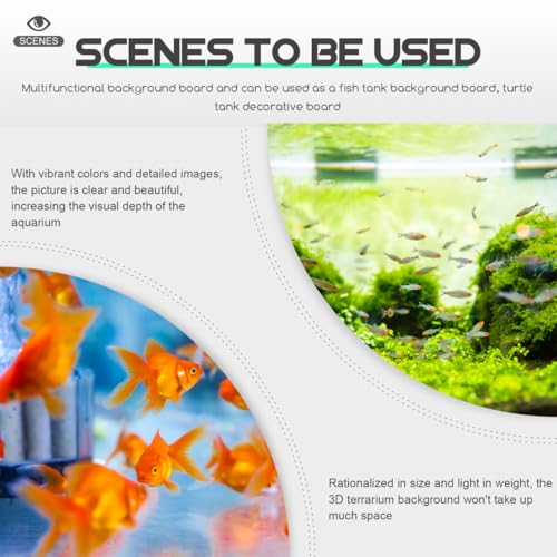 Kisangel 3D Rock Terrarium Background Board, 17.7x11.8 in for Reptile Tank - color: Dark Grey