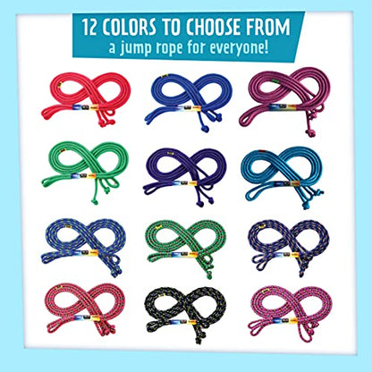 Just Jump It 16' Foot Jump Rope 2 Pack - Long Jump Ropes for Double Dutch - Outdoor Jump Ropes for Kids and Adults to Play Family Games & Exercise - color: Purple