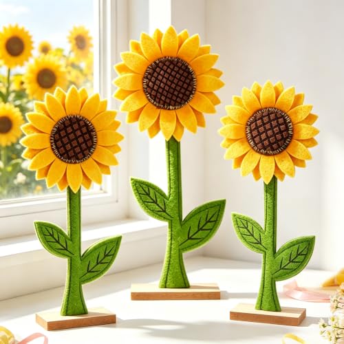 Sunflower Centerpieces for Tables Sunflower Birthday Party Summer Decor - color: Yellow