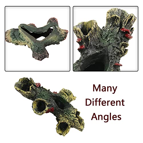 Log Resin Tree Trunk Ornament Aquarium Fish Tank Decoration Home Landscaping Crafts for Fish Tank Small Fish Hiding