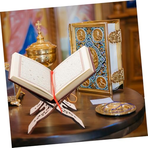 Detachable Wooden Book Stand for Desk Reading Multi-Purpose Lightweight Holder for Bible Quran Textbooks Suitable for Home Temples Students Portable Space-Saving Design