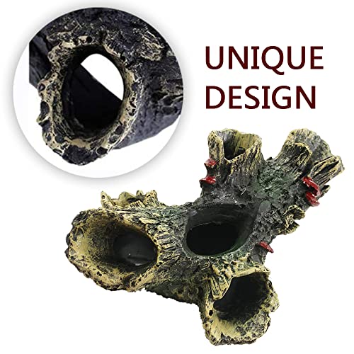 Log Resin Tree Trunk Ornament Aquarium Fish Tank Decoration Home Landscaping Crafts for Fish Tank Small Fish Hiding