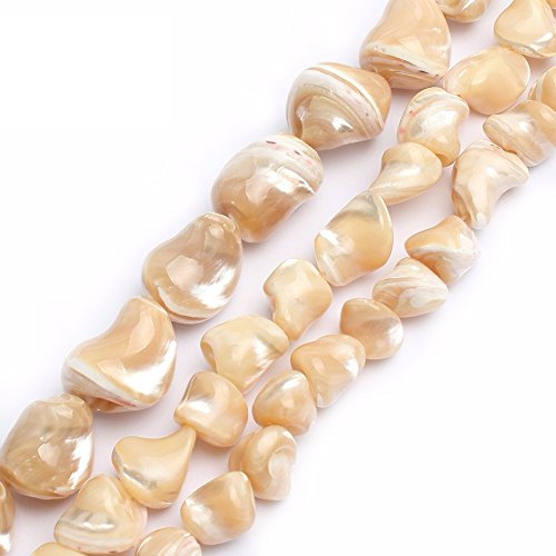 Natural Brown Mother of Pearl Shell Freeform Beads for Jewelry Making - color: 8x12mm Freeform Brown
