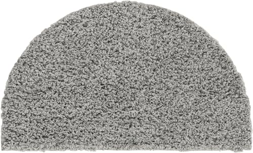 Unique Loom Solid Shag Collection Area Rug (2' 2" x 3' 7" Hearth Cloud Gray) - color: Cloud Gray, size: 2'2" x 3'7" (Semicircular)