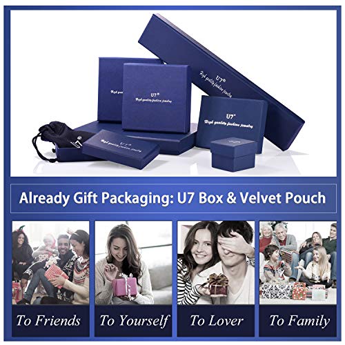 U7 Allah Necklace for Women/Men, 18K Gold Plated Square/Oval/Coin/Heart/Crescent Moon Islamic Pendant Necklace Muslim Jewelry with Chain - color: 07.Heart Necklace+Earrings Gold