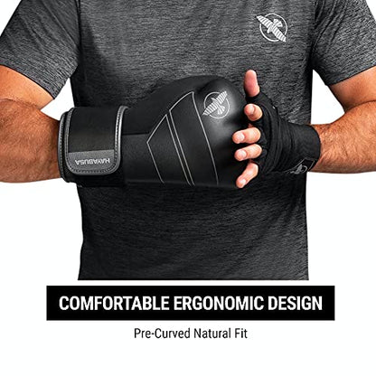 Hayabusa S4 Leather Boxing Gloves for Women & Men - color: Black, size: 12 oz