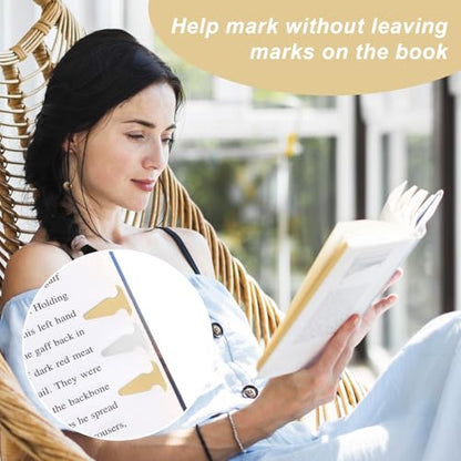 100Pcs Book Line Markers, Gold/Silver Metal Bookmarks Tin Mixed Metals Book Page Markers Book Marker Clips Book Annotation Supplies for Teachers, Students, Readers