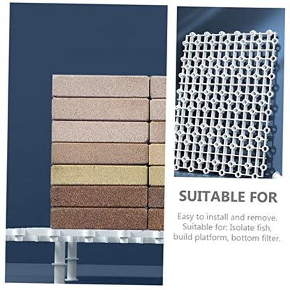 Aquarium Base Crate Fish Tank Divider Tray Plastic Grid for Bottom Partition Prevent Fish Biting Easy to Assemble Fish Tank Base Partition