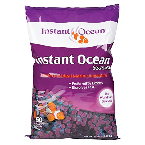 Instant Ocean Sea Salt 50 Gallons, For Marine Aquariums, Fast Dissolving - size: 50 Gallon