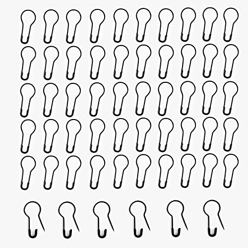 500Pcs Black Safety Pins 0.8" Metal Bulb Pins Gourd Pin Clothing Tag Pins Calabash Pin for DIY Craft, Home Accessories - color: Black