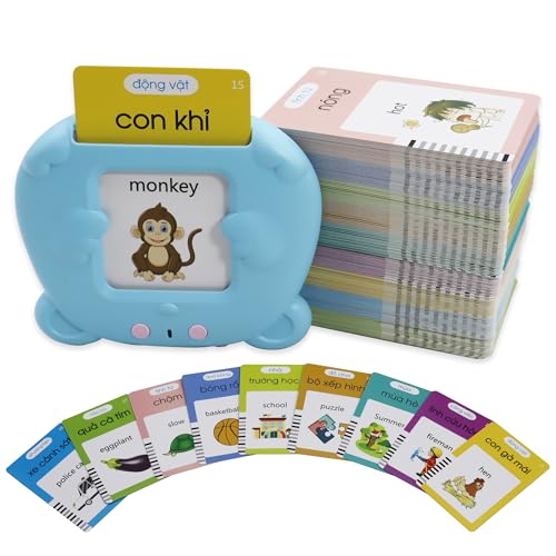 MAYAPHILOS 510 Sight Words Vietnamese and English Talking Flash Cards, Vietnamese Early Education Card, Learn Vietnamese for Kids, Vietnamese Learning Cards for Toddlers Birthday Gifts - size: 510 Words Vietnamese and English