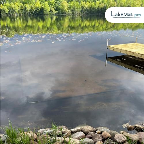 LakeMat-Pro - Lake and Pond Weed Mat for a Natural, Weed-Free Bottom – Easy and Safe Weed Control - size: L (19 x 12 ft)