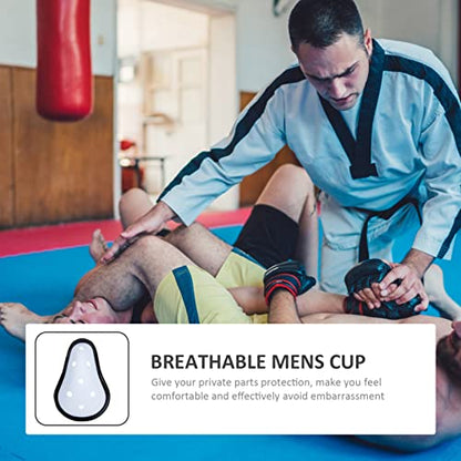 ibasenice 3pcs Breathable Groin Protector Cup Comfortable Athletic Support Gear for Soccer Boxing and Taekwondo Protective Guard for Outdoor Sports