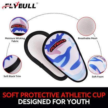 2-Pack Boys Cup Underwear Youth Boxer Briefs with 1 Protective Athletic Cup for Baseball, Football, Lacrosse - color: White, size: Medium
