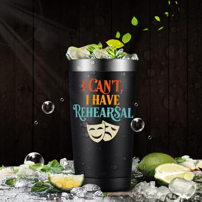 Fufandi Broadway Musical Gifts, Theater Gifts - World Theatre Day, Birthday, Chistmas Gift for Theater Lovers Actors Music Teacher - Tumbler Cup 20oz - color: Broadway Black