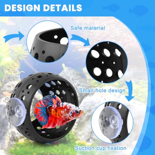2pcs Floating Betta Hammock & Shrimp Shelter Floating Bettas Hide | Betta or Shrimp Feeder, Cave and Hammock, Small Fish Feeding Rings, Aquarium Hiding Feeding Decor