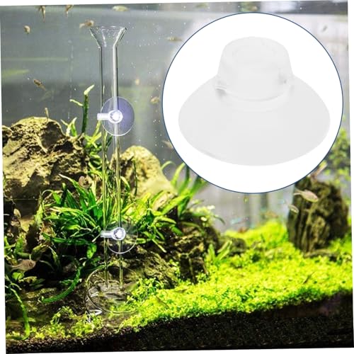VICASKY 50pcs Aquarium Feeder Cup Suckers for Fish Tank Feeding Easy to Install Fixed Aquarium Feeder Accessories - size: 2.60X2.60X1.50CM