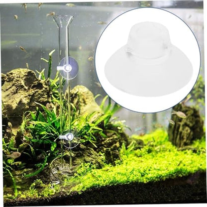 VICASKY 50pcs Aquarium Feeder Cup Suckers for Fish Tank Feeding Easy to Install Fixed Aquarium Feeder Accessories - size: 2.60X2.60X1.50CM