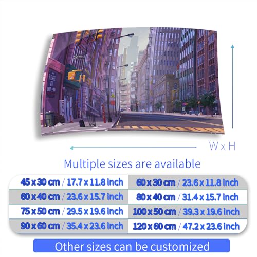 Aquarium Background Stickers - City Street Purple - Fish Tank Reptile Terrarium Decor Poster (120 x 60 cm / (47.2 x 23.6 inches)) - size: 120 x 60 cm / (47.2 x 23.6 inches)