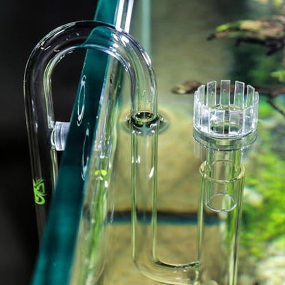 2 Pack Aquarium Surface Skimmer Protein Oil Filter Waste Removal Tool Rotating Parts for Aquatic Glass Lily Pipe Set with Skimmer Inflow and Outflow Small Nano Fish Tank Filter Pipes