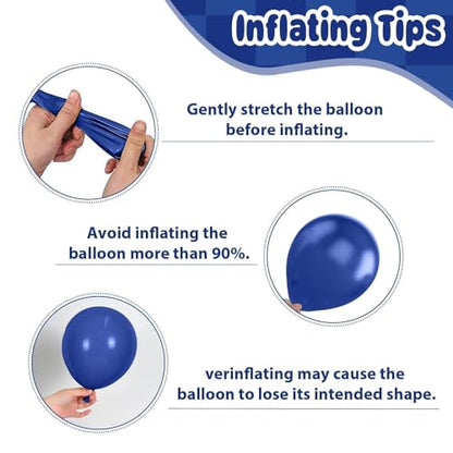 Paready Blue Silver Balloons, 60 Pcs Party Balloons for Graduation Birthday - color: Blue Silver